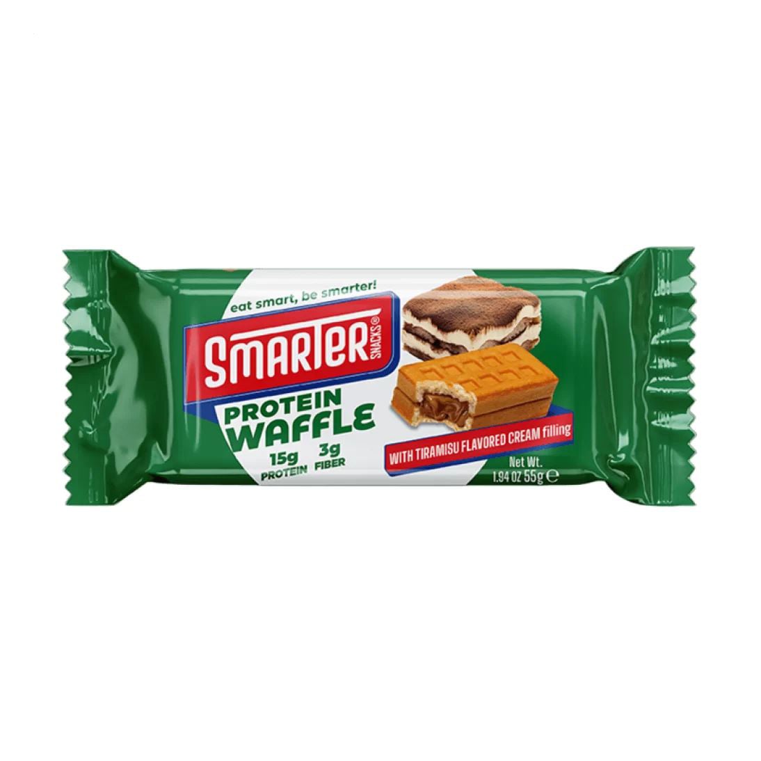 Уцінка! Протеїнова вафля Smarter Snacks Protein Waffle Тірамісу, 55 г
